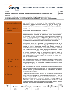 Manual de Gerenciamento de Risco de Liquidez