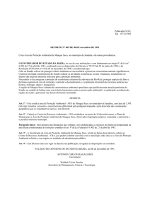 Decreto estadual n° 605 de novembro de 1991 - Inema