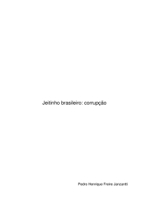 Jeitinho brasileiro: corrupção