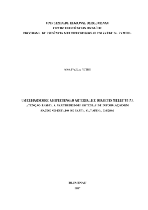 Um Olhar sobre a Hipertensão Arterial e o Diabetes