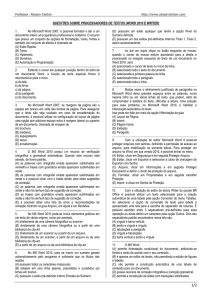 QUESTÕES SOBRE PROCESSADORES DE TEXTOS (WORD 2010