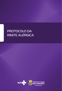 protocolo da rinite alérgica - Prefeitura Municipal de Belo Horizonte