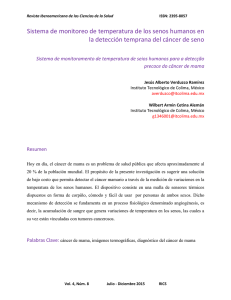 Sistema de monitoreo de temperatura de los senos humanos en la