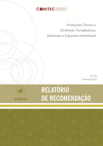 Relatório 252 - Protocolo Clínico e Diretrizes Terapêuticas