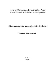 A interpretação na psicanálise winnicottiana - PUC-SP