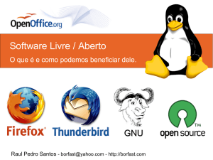 Apresentação Software Livre