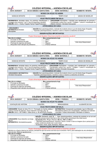 AGENDA ESCOLAR – Infantil e Fundamental I
