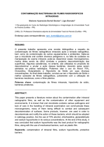 contaminacao bacteriana de filmes radiograficos - TCC On-line