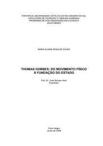 thomas hobbes: do movimento físico à fundação do
