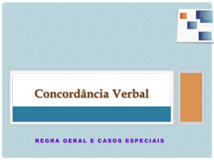 concordancia verbal e regencia