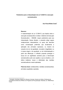 Execução Socioeducativas e a necessidade de parâmetros para a