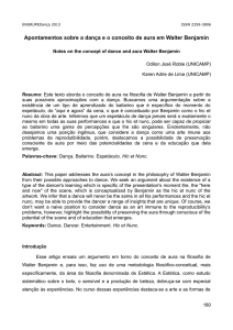 Apontamentos sobre a dança e o conceito de aura