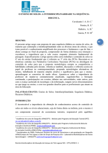 60 O ENSINO DE SOLOS: A INTERDISCIPLINARIDADE NA