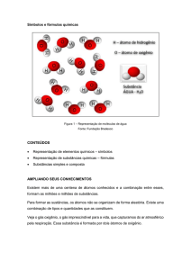 Símbolos e fórmulas químicas CONTEÚDOS • Representação de