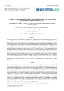 Aplicação das Cadeias de Markov no estudo do controle biológico