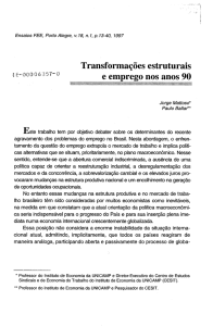 Transformações estruturais g emprego nos anos 90