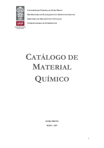 catálogo de material químico