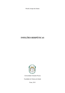infeções herpéticas - Repositório Institucional da Universidade