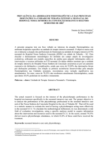 prevalência da abordagem fisioterapêutica e das principais