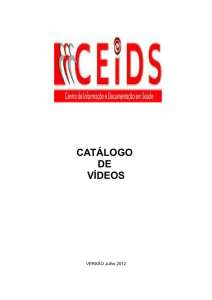 catálogo de vídeos - Escola de Saúde Pública