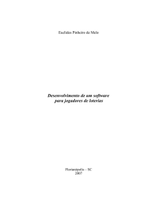 Desenvolvimento de um software para jogadores - Projetos