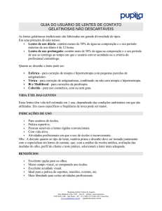 MANUAL DO USUÁRIO DE LENTES DE CONTATO HIDROFÍLICAS