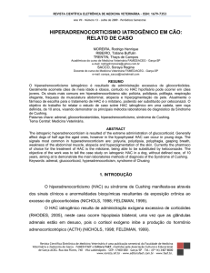 hiperadrenocorticismo iatrogênico em cão: relato de caso