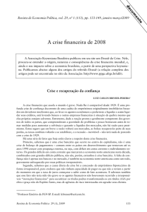 A crise financeira de 2008 - Revista de Economia Política