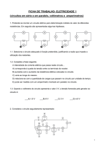 FICHA DE TRABALHO- ELETRICIDADE 1 (circuitos em série e em