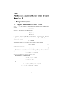 Métodos Matemáticos para Física Teórica I