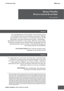 Dança | Filosofia: Verso e reverso de um dizer