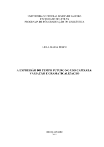 a expressão do tempo futuro no uso capixaba