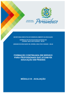 avaliação - Secretaria de Educação de Pernambuco