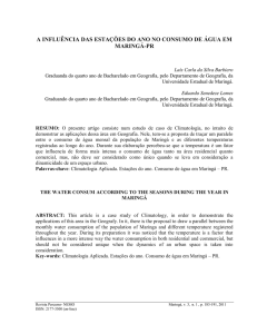 A INFLUÊNCIA DAS ESTAÇÕES DO ANO NO CONSUMO DE