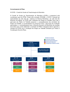 Gerenciamento do Plano O CGTE – Comitê de Gestão da