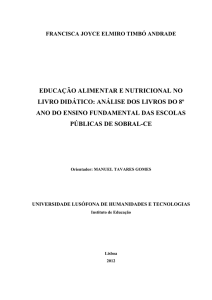 EDUCAÇÃO ALIMENTAR E NUTRICIONAL NO LIVRO DIDÁTICO