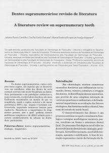 Dentes supranumerários: revisão de literatura Aliterature review on