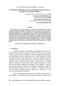 estudo da preposição em como signo gramatical: uma