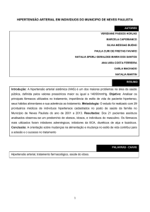 hipertensão arterial em individuos do municipio de neves paulista