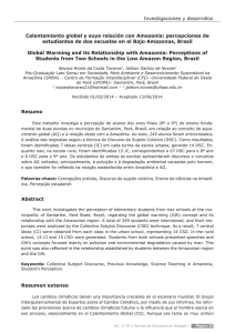 Calentamiento global y suya relación con Amazonia: percepciones