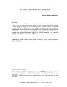 DELEUZE: "como criar um corpo sem órgãos"?