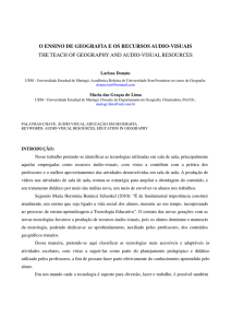 o ensino de geografia e os recursos audio