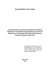 Sonomi Miriam Yano Takita Caracterização dos pacientes