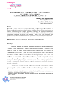 estudo do clima urbano na escola estadual barnabé