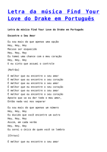 Letra da música Find Your Love do Drake em Português