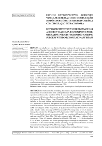 estudo retrospectivo: acidente vascular cerebral como complicação