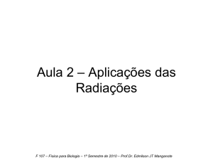 Radiação / Aplicações