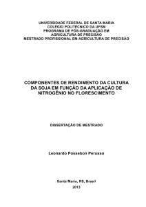 componentes de rendimento da cultura da soja em função