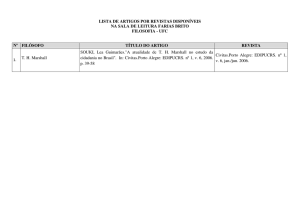 Nº FILÓSOFO TÍTULO DO ARTIGO REVISTA T. H. Marshall SOUKI