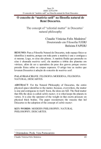 O conceito de “matéria sutil” na filosofia natural de René Descartes